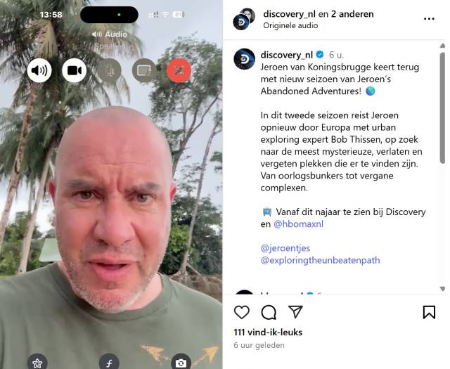 Bekendmaking op sociale media.